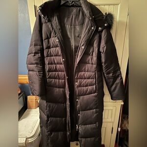 John Caruana Down Filled Puffer Coat with removable Fox Fur Lined Hood - Small